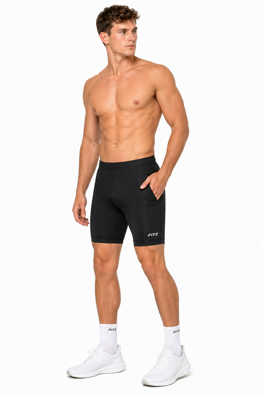 Compression Running Shorts with Pocket