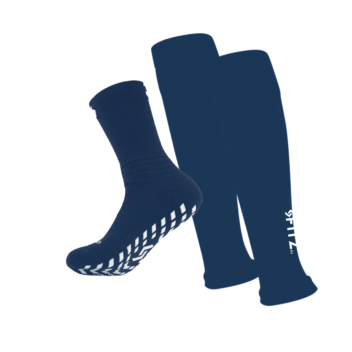 Player Pack Grip Socks + Leg  Sleeves Navy Blue