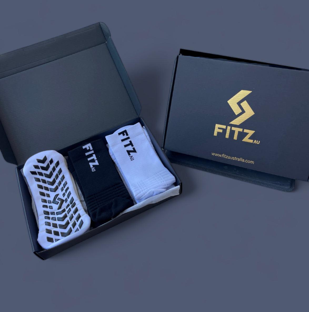 4 Pack Grip Socks Gift Box FREE Boot Brush - FITZ AUSTRALIA