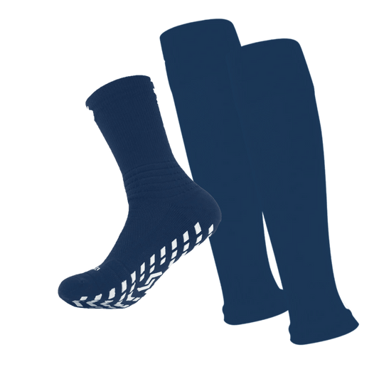 Player Pack Grip Socks + Leg Sleeves Navy Blue - FITZ AUSTRALIA