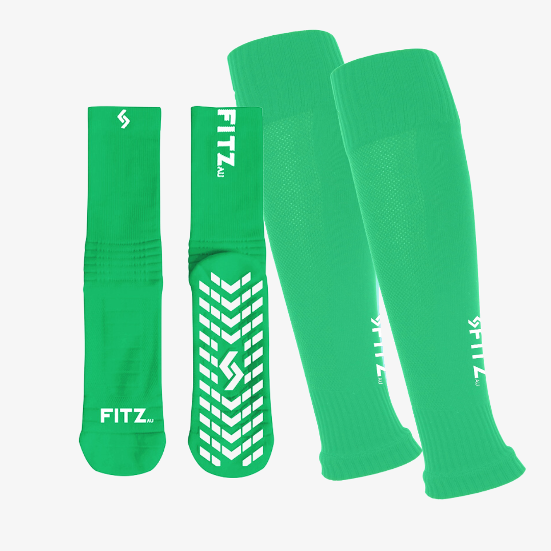 Player Pack Grip Socks + Leg  Sleeves Green