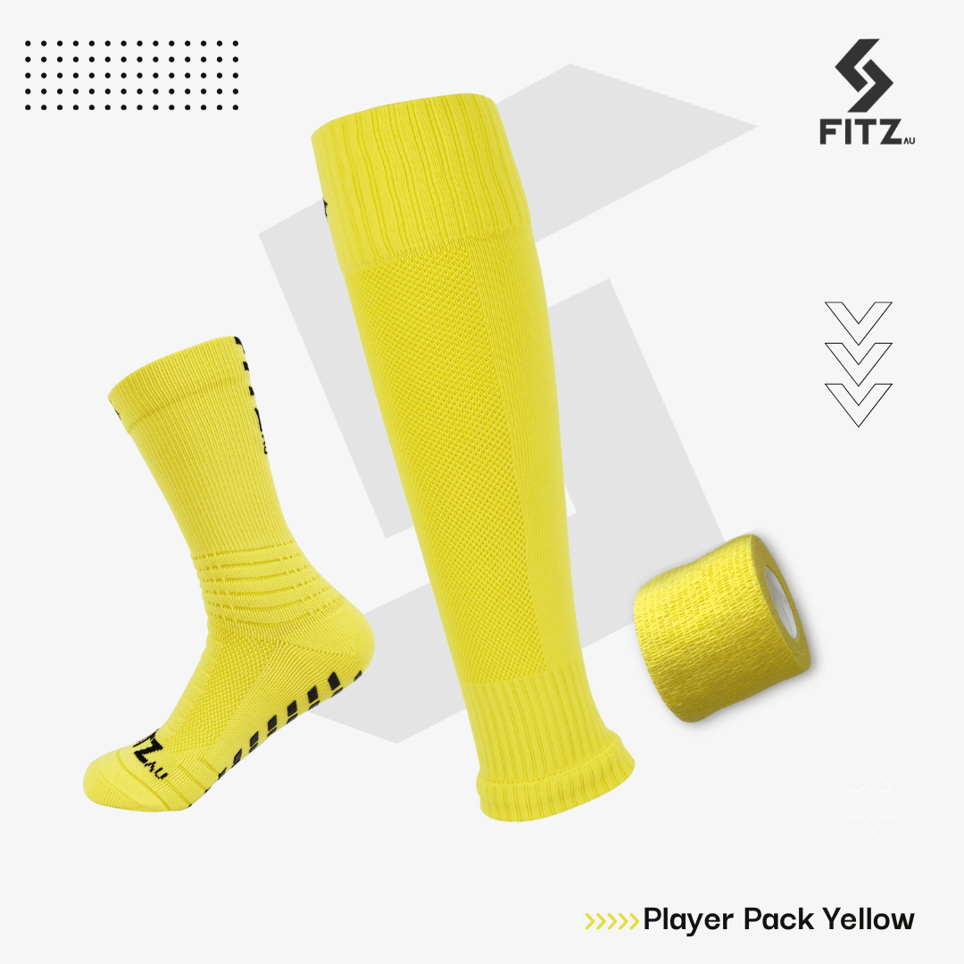 Sock Sleeve with Grip socks and Bandage Tape Yellow – FITZ AUSTRALIA