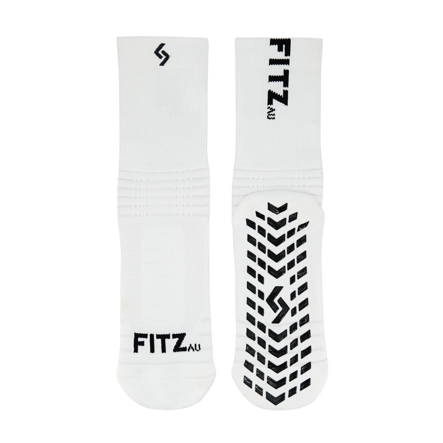 Supreme Grip Socks White Anti Slip Socks Football Socks FITZ